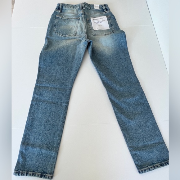 Good American Good Classic High Rise Distressed Jeans, Indigo - Size 25 - Picture 7 of 12